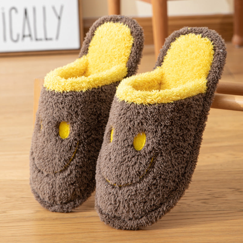 Wholesale Plush Winter Indoor Home Fur Couple Non-slip Warm Cute Slippers